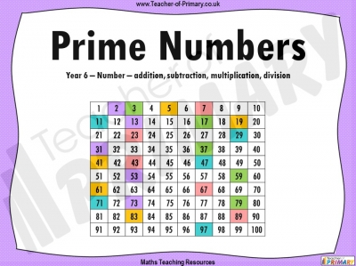 Prime Numbers - Year 6